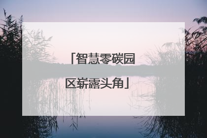智慧零碳园区崭露头角
